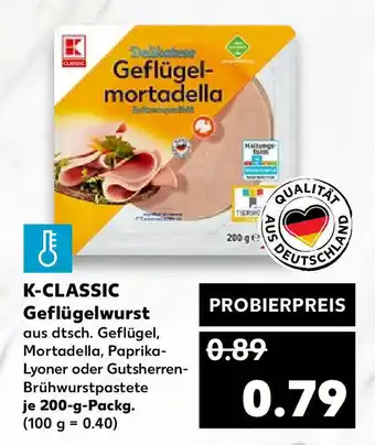 Kaufland K-Classic Geflügelwurst 200g Angebot