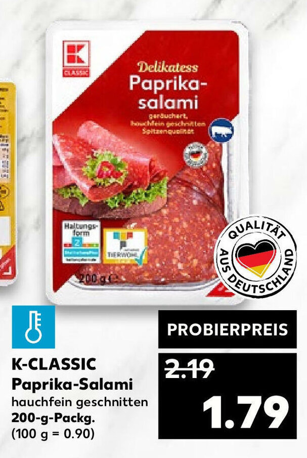 KClassic Paprika Salami 200g Angebot bei Kaufland
