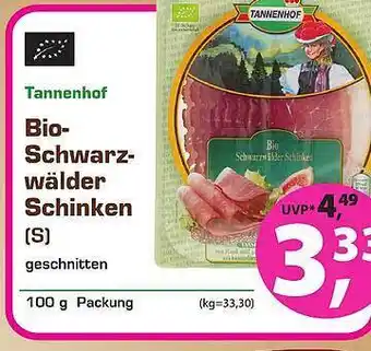 Erdi Biomarkt Tannenhof bio schwarzwälder schinken Angebot