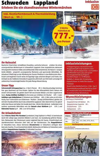 Penny Reisen Schweden lappland Angebot