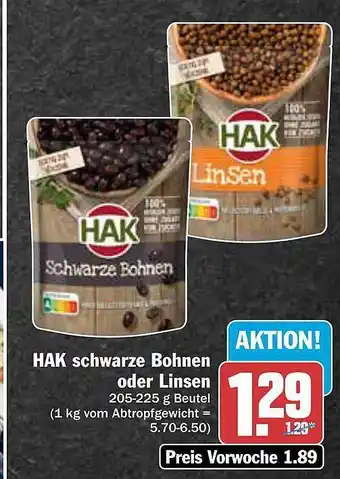 AEZ Hak schwarze bohnen oder linsen Angebot