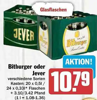 AEZ Bitburger oder jever Angebot