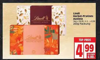 Edeka Lindt herbst-pralinés auslese Angebot