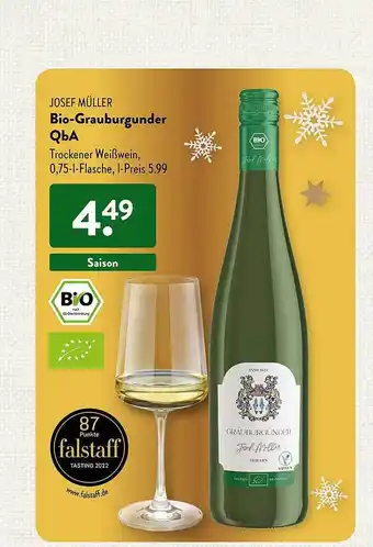 Aldi Süd Josef müller bio-grauburgunder qba Angebot
