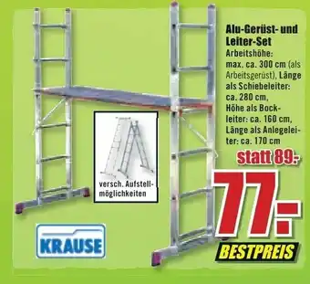 B1 Discount Baumarkt Alu Gerüst und Leiter Set Angebot