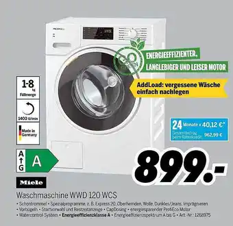 MEDIMAX Miele waschmaschine wwd120wcs Angebot