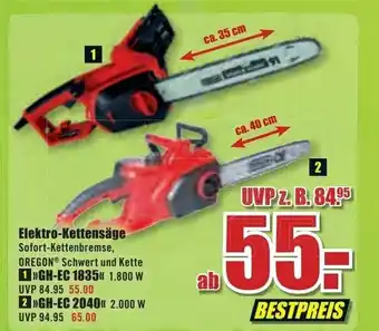 B1 Discount Baumarkt Elektro Kettensäge GH-EC 1835/ GH-EC 2040 Angebot