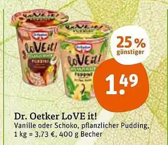 tegut Dr. Oetker Love It! 400g Becher Angebot