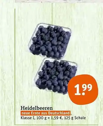 tegut Heidelbeeren 125g Angebot