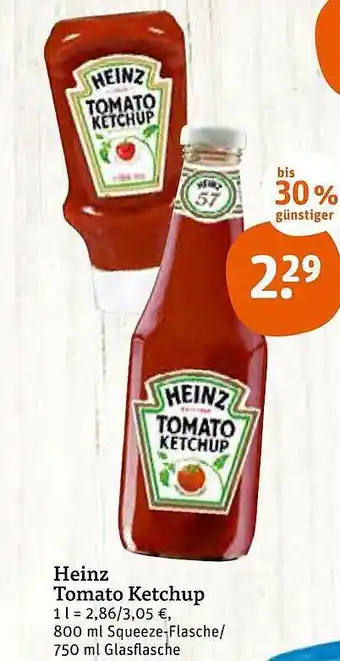 tegut Heinz Tomato Ketchup 800ml/750ml Angebot