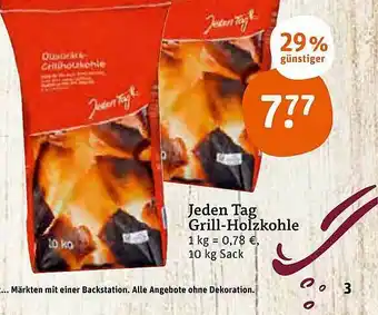 tegut Jeden Tag Grill Holzkohle 10kg Angebot