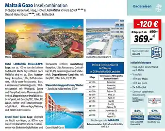 Lidl Reisen Malta & gozo inselkombination Angebot