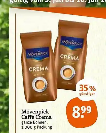 tegut Mövenpick Caffé Crema 1000g Angebot