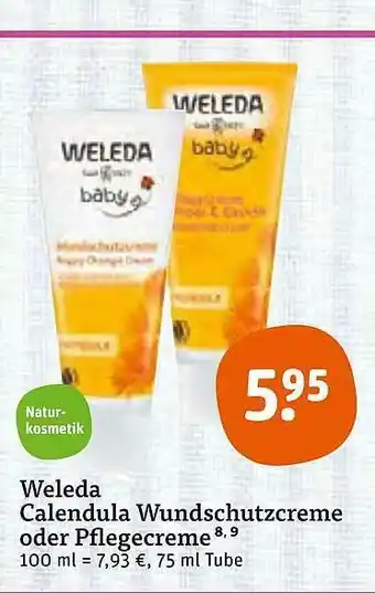 tegut Weleda Calendula Wundschutzcreme Oder Pflegecreme 75ml Angebot