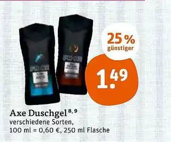 tegut Axe Duschgel 250ml Angebot