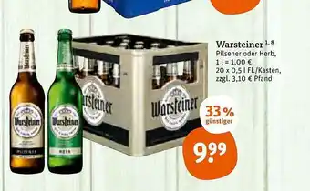 tegut Warsteiner 20x0,5L Angebot