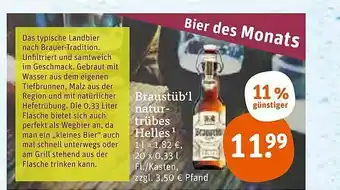 tegut Braustüb'l Natur Trübes Helles 20x0,33L Angebot