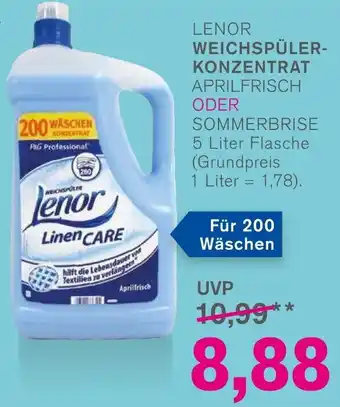 KODi Lenor Weichspüler Konzentrat Aprilfrisch oder Sommerbrise 5 Liter Flasche Angebot