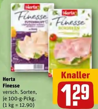 REWE Herta Finesse 100 g Pckg. Angebot