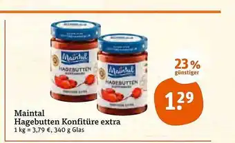 tegut Maintal Hagebutten Konfitüre Extra 340g Angebot