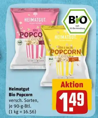 REWE Heimatgut bio popcorn Angebot