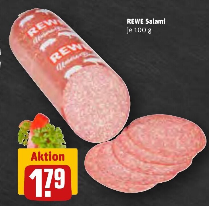 REWE Salami 100 g Angebot bei REWE