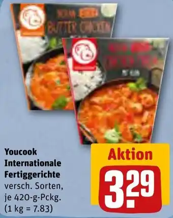 REWE Youcook Internationale Fertiggerichte 420 g Pckg. Angebot