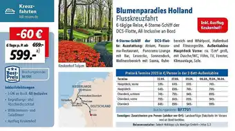 Lidl Reisen Blumenparadies holland flusskreuzfahrt Angebot