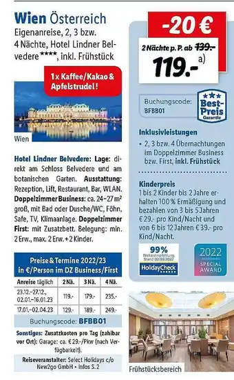 Lidl Reisen Wien österreich Angebot