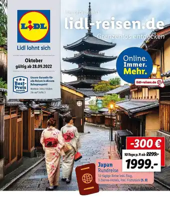 Lidl Reisen Japan rundreise Angebot