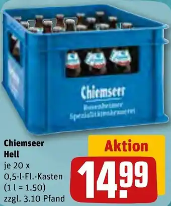 REWE Chiemseer Hell 20x0,5 L-Fl. Kasten Angebot