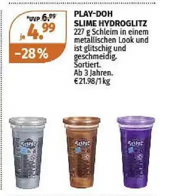 Müller Play-doh slime hydroglitz Angebot