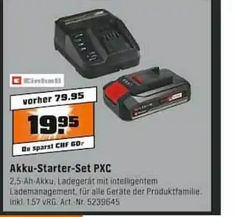 OBI Einhell akku-starter-set pxc Angebot