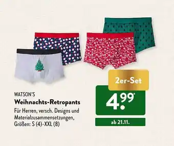 Aldi Süd Watson's weihnachts-retropants Angebot