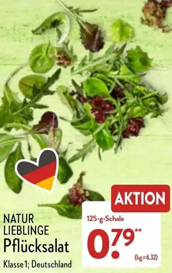 Aldi Nord Natur Lieblinge Pflücksalat 125 g Schale Angebot