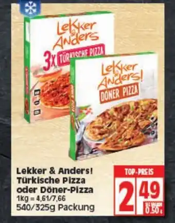 Elli Markt Lekker & Anders! Türkische Pizza oder Döner Pizza 540/325g Angebot