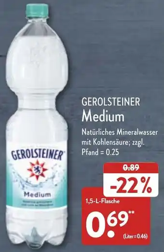 Aldi Nord Gerolsteiner Medium 1,5 L Flasche Angebot