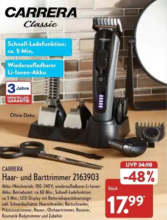 Aldi Nord Carrera Haar und Barttrimmer 2163903 Angebot