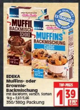 Elli Markt Edeka Muffins oder Brownle Backmischung 350/380g Angebot