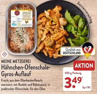 Aldi Nord Meine Metzgerei Hähnchen Ofenschale Gyros Auflauf 450 g Packung Angebot