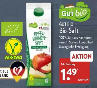 Aldi Nord Gut Bio Saft 1 L Packung Angebot