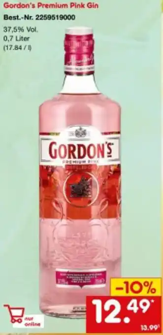 Netto Marken-Discount Gordon's Premium Pink Gin 0,7 Liter Angebot