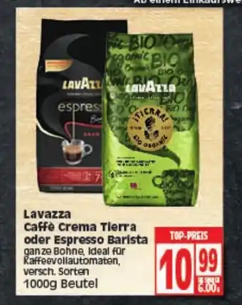 Elli Markt Lavazza Caffè Crema Tierra oder Espresso Barista 1000g Beutel Angebot