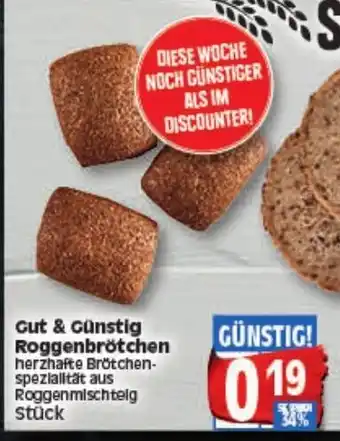 Elli Markt Gut & Günstig Roggenbrötchen Angebot