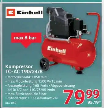 Selgros Einhell Kompressor | TC-AC 190/24/8 Angebot