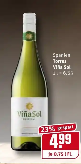 REWE Spanien Torres Viña Sol 0,75L Angebot