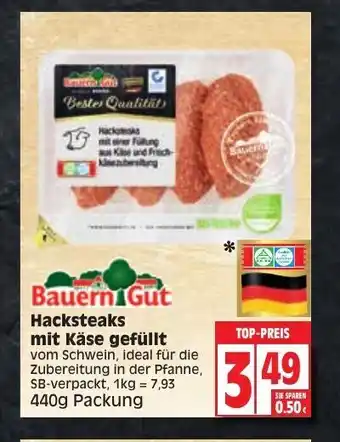 Edeka Bauern Gut Hacksteaks mit Käse gefüllt 440g Angebot