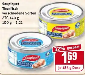 REWE Saupiquet Thunfisch 185g Angebot