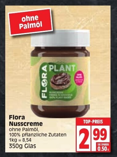 Flora Nusscreme 350g Angebot bei Edeka
