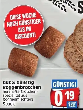 Edeka Gut & Günstig Roggenbrötchen Angebot